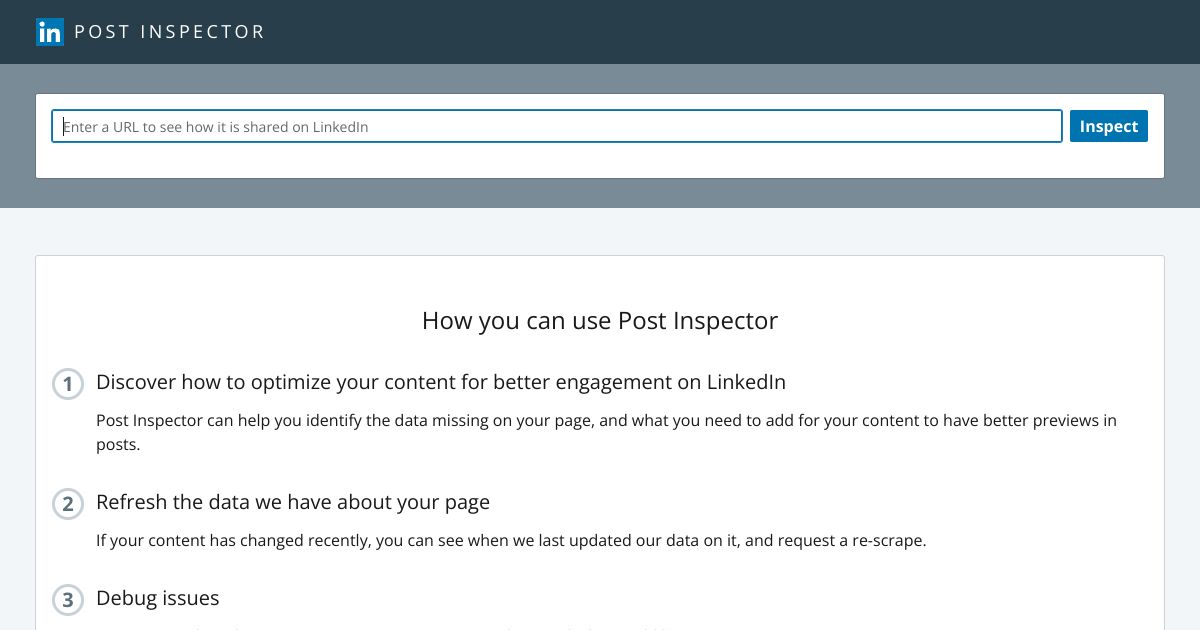 LinkedIn Post Inspector